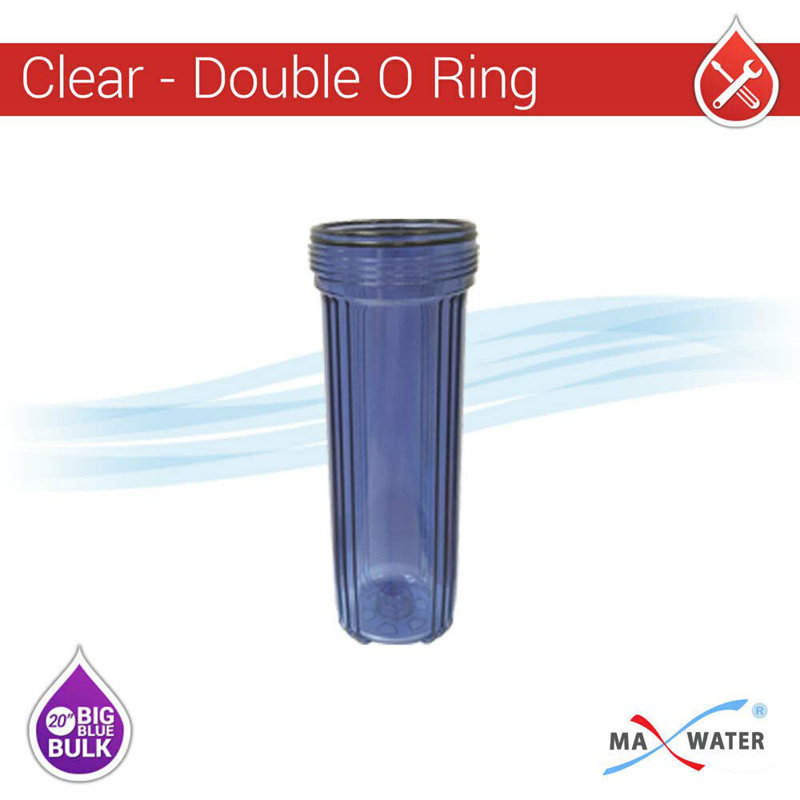 Système de filtration d'eau Max Water 2 étapes 20 x 4,5 pouces pour toute la maison + manomètre