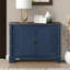 Console rétro 40 po, tablette de rangement réglable pour vestibule - bleu marine / brun