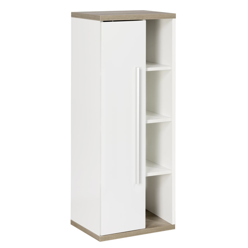 Stanf Bathroom Cabinet, White, Left