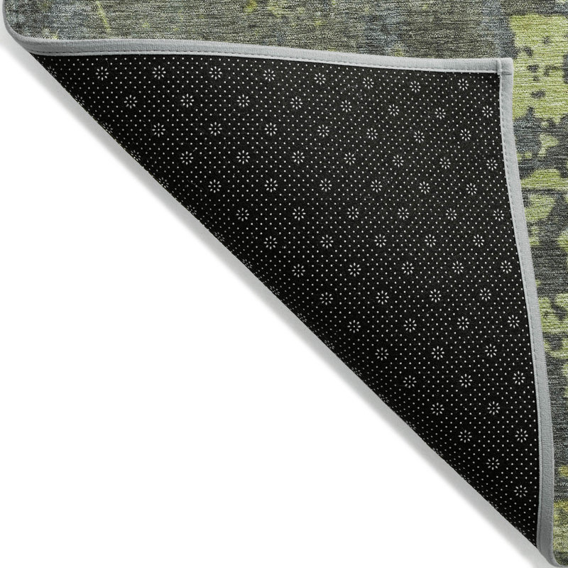 Elon Green Washable Indoor-Outdoor Rug - LOOMLAN, 5' x 7'6"