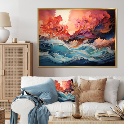 Art japonais sur toile, "Tempête japonaise"