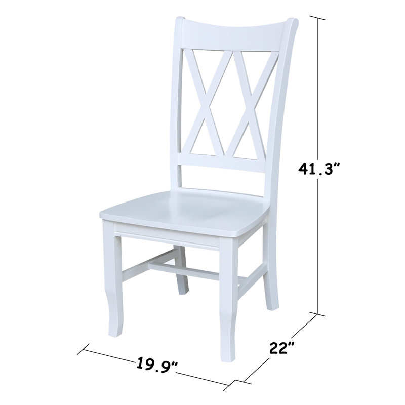 Audianna 17.3'' H Solid Wood Side Chair, White