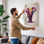Bold Elephant Portrait Modern 1 Piece Wrapped Canvas Wall Art-59593149-59593123