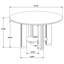Ensemble de table de salle à manger en bois rustique 5 pièces, table de salle à manger ronde avec tablette et 4 chaises d'appoint