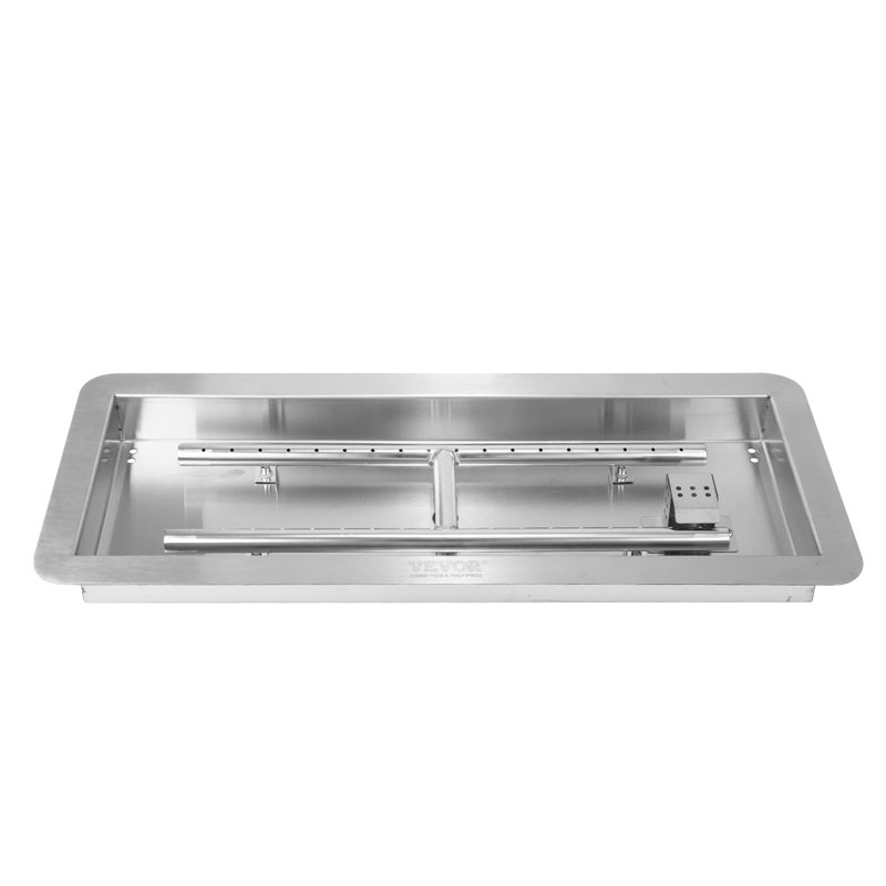 Stainless Steel 30'' Rectangular Drop-In Fire Pit Pan Kit