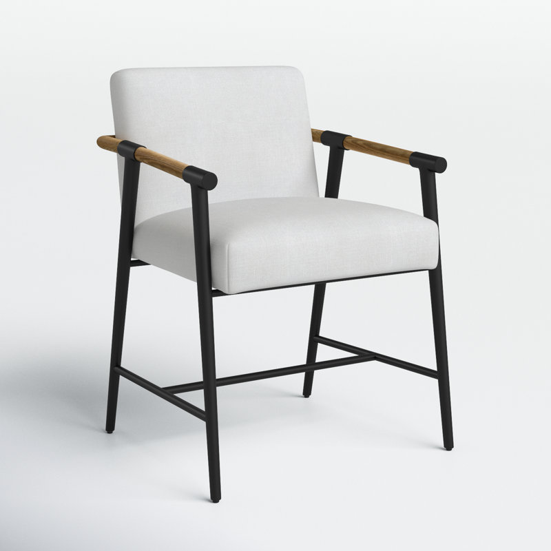Sorine 19.7'' H Upholstered Ash Armchair, White