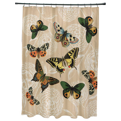 Rideau de douche simple Butterfly Valley