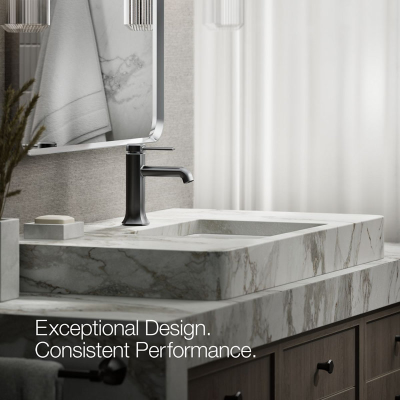 Occasion Single Hole Bathroom Faucet, Matte Black