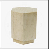 MGO Hexagonal Archaistic Side Table with Vintage Charm and Versatile Use