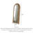 Medieval-Style Solid Wood Arched Rattan Full-Length Mirror-248165495