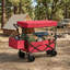 Chariot utilitaire pliable robuste à capacité de charge de 220 lb avec roues antidérapantes tout-terrain résistantes à l'usure, auvent amovible de protection contre les rayons UV-128590402