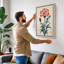 Carnation in Red Botanical - Wrapped Canvas-205798780-205798782
