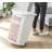 Portable Home Laundry Basket — Thickened White Plastic With Built-In Wheels And Handles; Effortlessly Store And Move Clothing