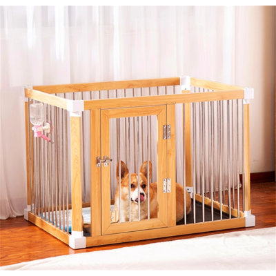 27.55'' H Panel Solid Wood Exercise Pen