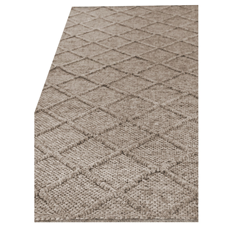 Brentwood Geometric Handmade Wool Area Rug, Brown, Rectangle 17' x 20'