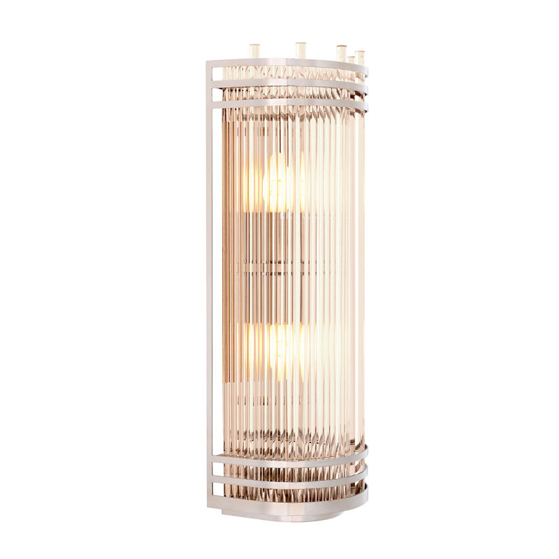 Gulf 2 - Light Flush Mounted Sconce, 21" H x 7" W x 6" D, Silver