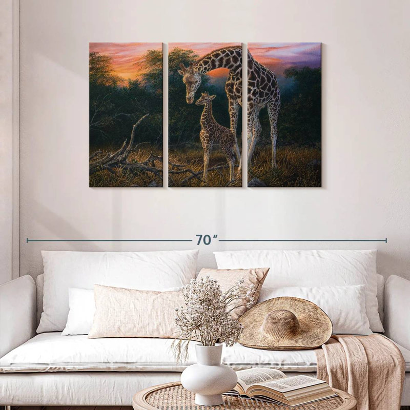 Girafe Brampt, «A Mothers Love», H 28 po x l 45 po