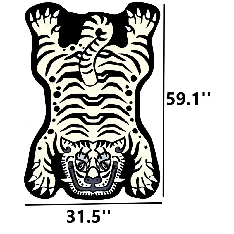 Tapis décoratif monochrome en forme de chasseur