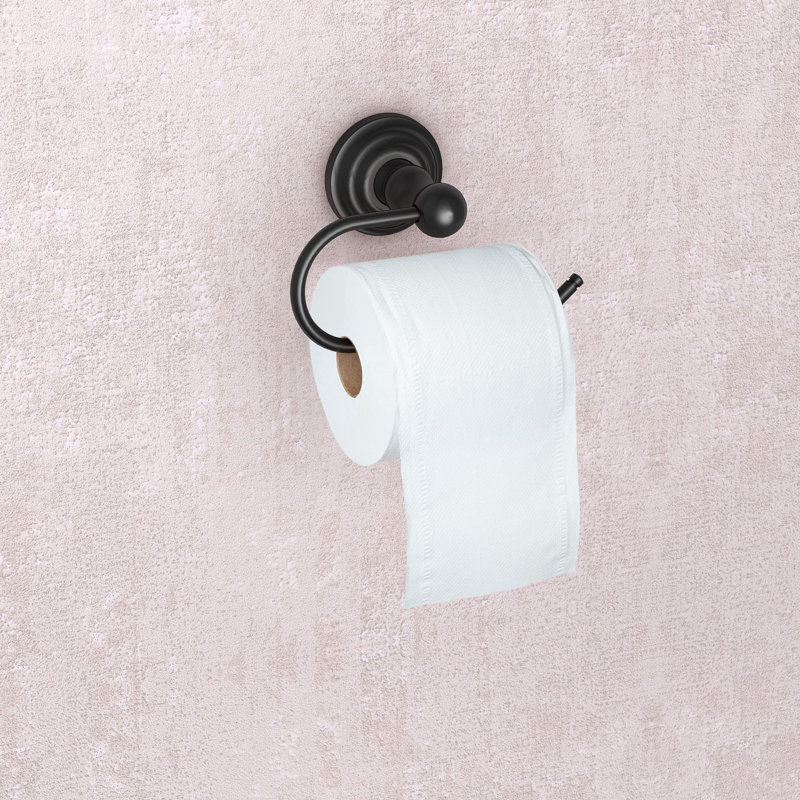 Porte-papier hygiénique mural, Noir mat