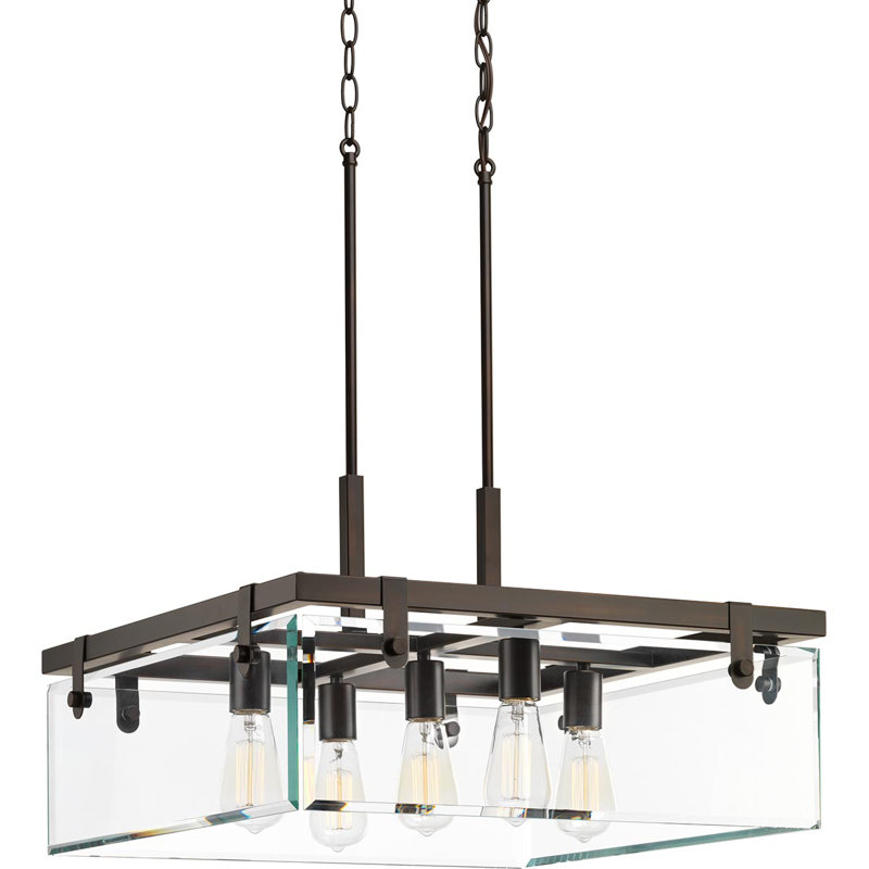 Bridgewood 5 - Light Kitchen Island Pendant, Antique Bronze