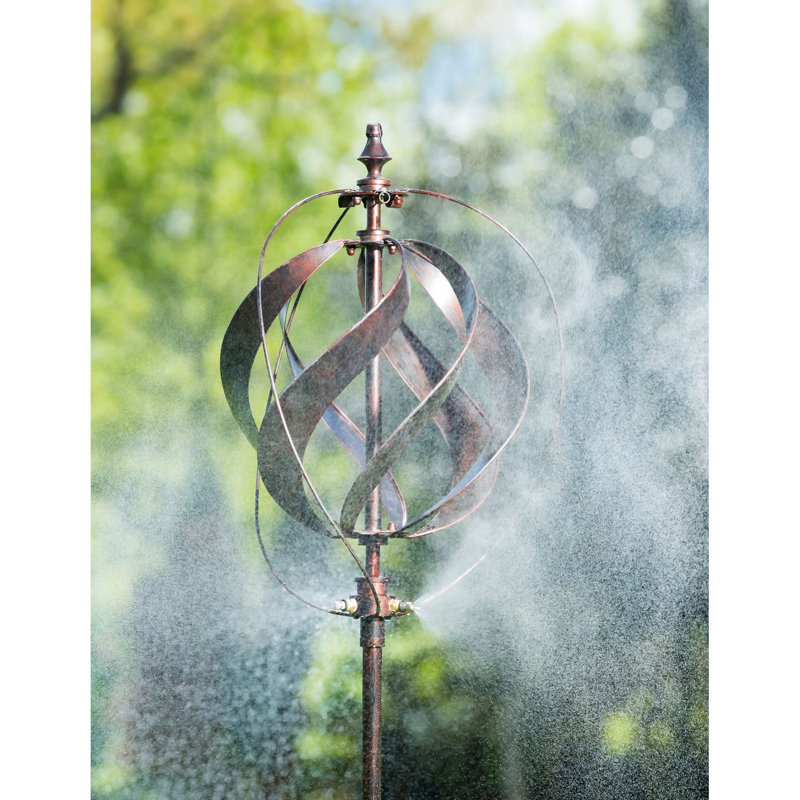 Priddy Weather Resistant Metal Abstract Rotator