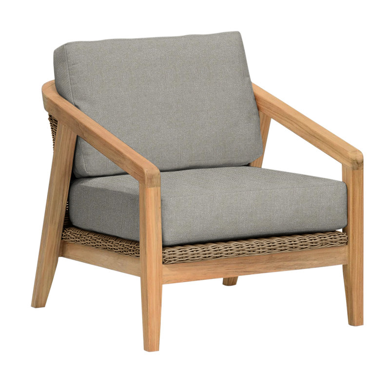 Spencer Outdoor Lounge Chair, Sharkskin, Spencer Willow