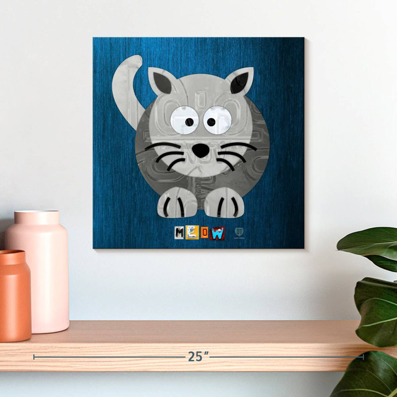 Crowle Meow The Cat, H 16 po x l 16 po