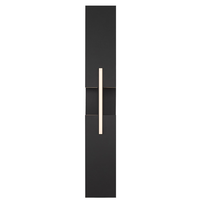 Applique murale encastrée en aluminium Amari, Noir