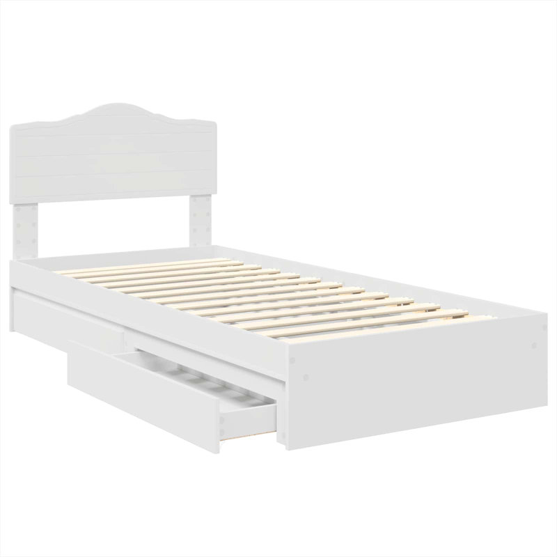 Bed, European Single (90 x 200 cm), White