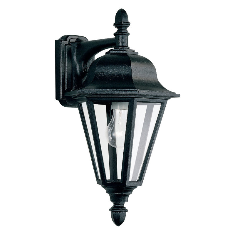Brentwood One Light Outdoor Wall Lantern from Generation Lighting , Black