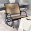 Chaise berçante en métal avec tissu respirant pour le jardin - Brown
