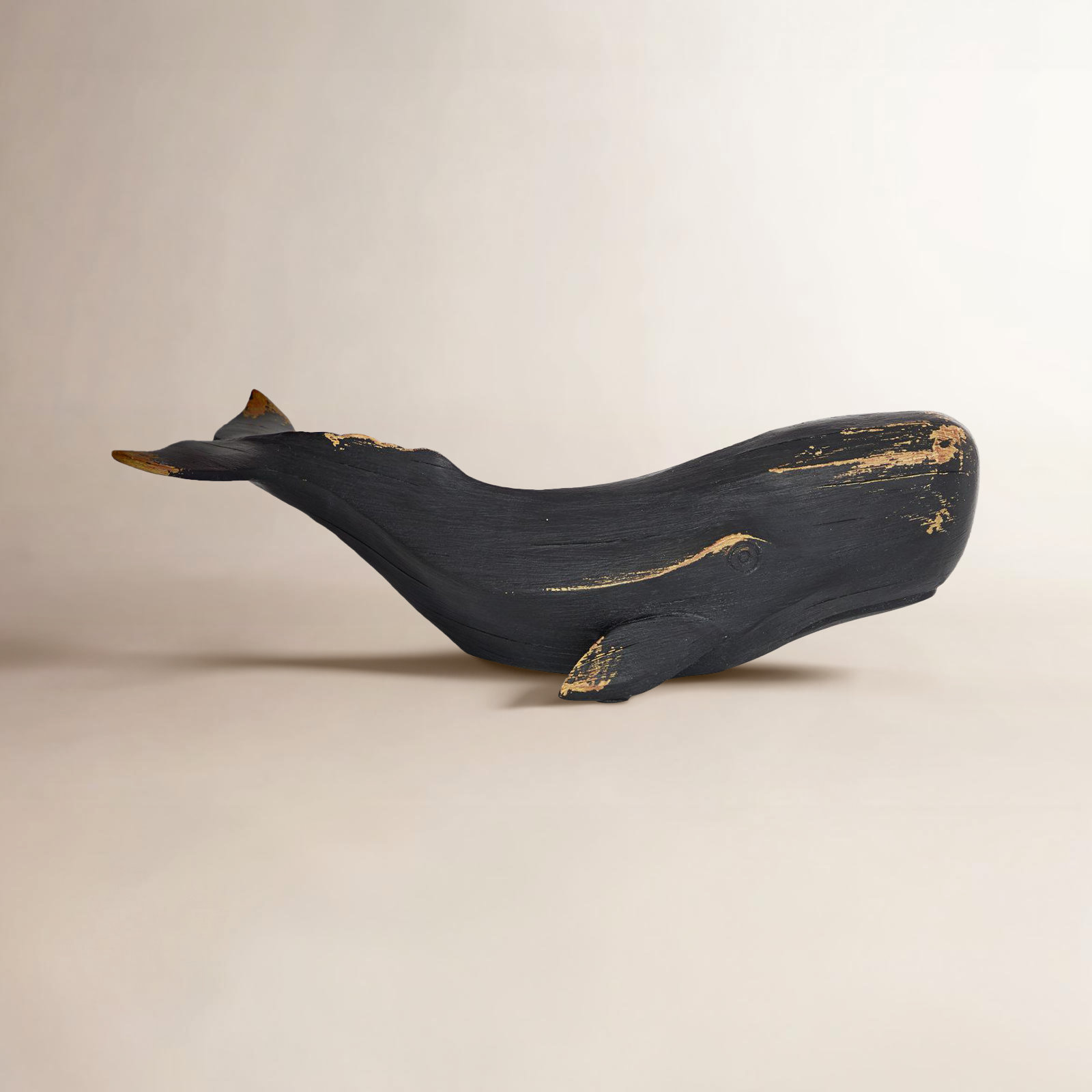 Whale Sculpture, 4" H x 18.11" W x 5.05" D