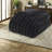 Premium King Bedding Set, Faux Fur Comforter, Modern Velvet Back