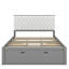 Lit plateforme élégant en bois avec tête de lit-2028357177