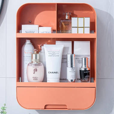 Wall-Mounted Cosmetic Storage Box Red Barrel Studio Finish: Orange