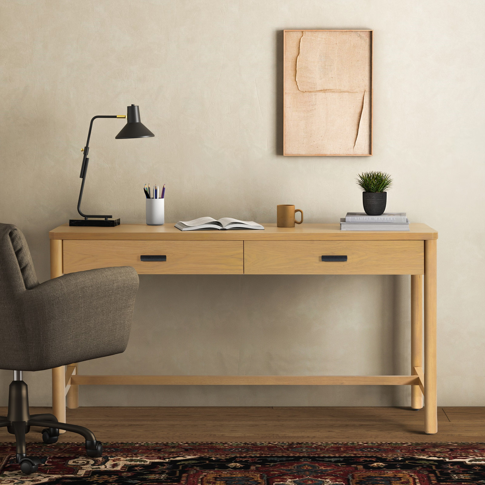 Kaplan 58" Writing Desk, Natural