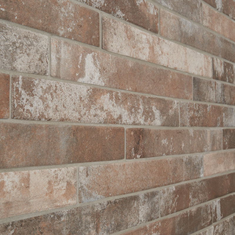 Bantry 1,88 po X 17,71 po Carreau de plancher et de mur en porcelaine matte (8,28 pieds carrés / caisse), Terre cuite sable