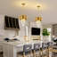 11.8" Modern Gold Round Crystal Chandelier, E14 Socket, Bulb Not Included