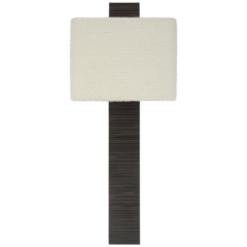 Anne-Marie Barton Fumar 23" Tail Sconce with Bouclé Shade, Ridged Carbon