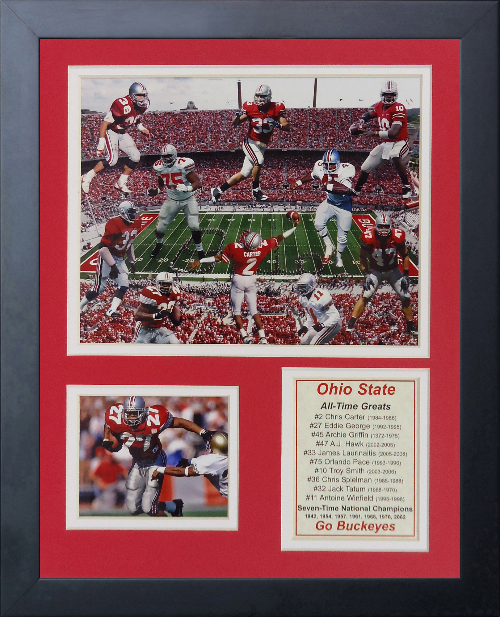 Legends Never Die Ohio State Greats Framed Photographic Print | Wayfair