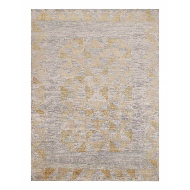 Scandinavian Geometric Area Rug, Rectangle 6' x 9'