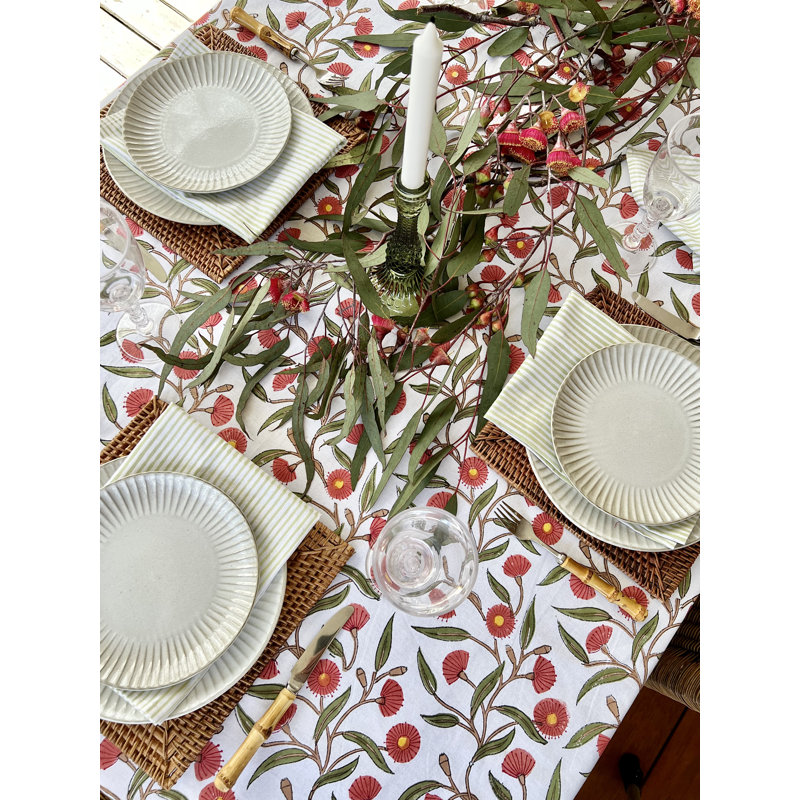 Red Flowering Gums Tablecloth, 108" L x 70" W