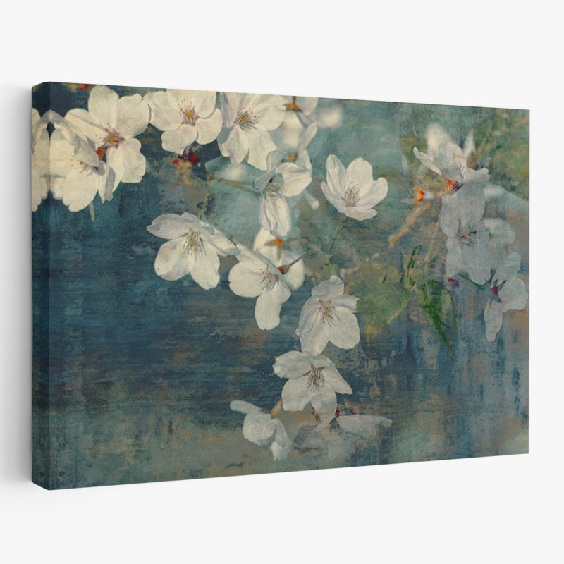 Plantes, fleurs, paysage, nature, doux printemps II, art mural, H 24 po x l 36 po