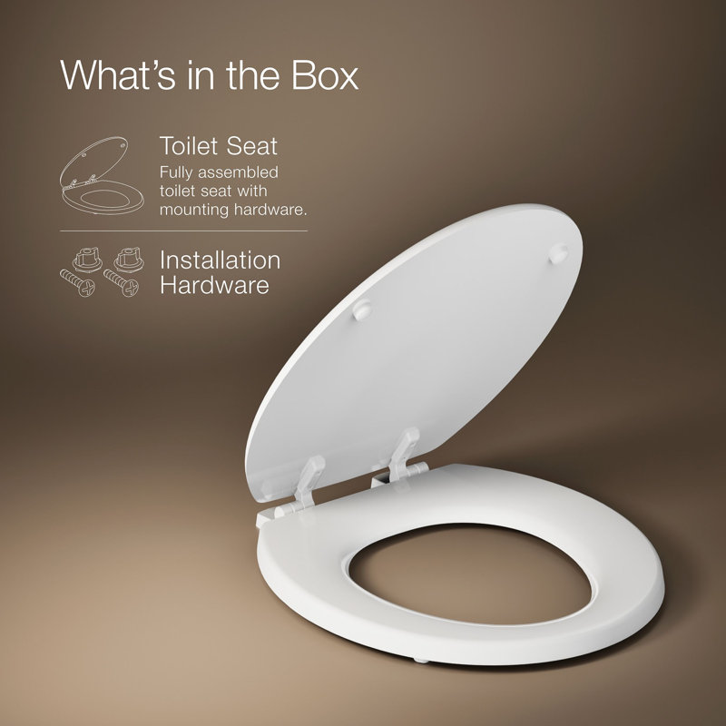 Ridgewood® Toilet Seat, Round, White