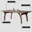 Ensemble de table de salle à manger en fritté gris cendré-107360947