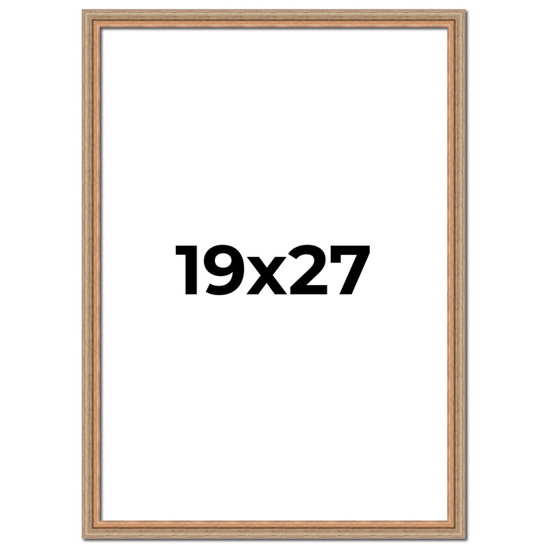Javarious Beige Solid Wood Single Picture Frame, 19" W x 27" H