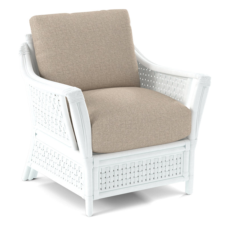 Boca Upholstered Armchair, Eggshell Crypton Performance; 0884-93, Frost White