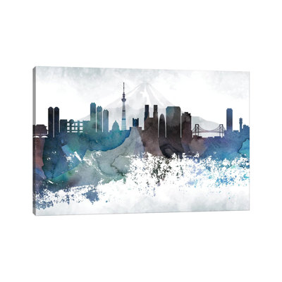 Tokyo Bluish Skylines - Print on Canvas