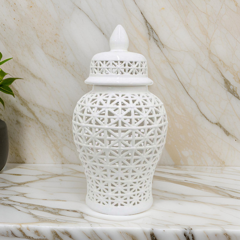 Paul Jar, 34'' H x 17'' W x 17'' D, White