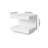 Glossy White Nightstand With 1 Drawer C-Shaped Side Table With Light